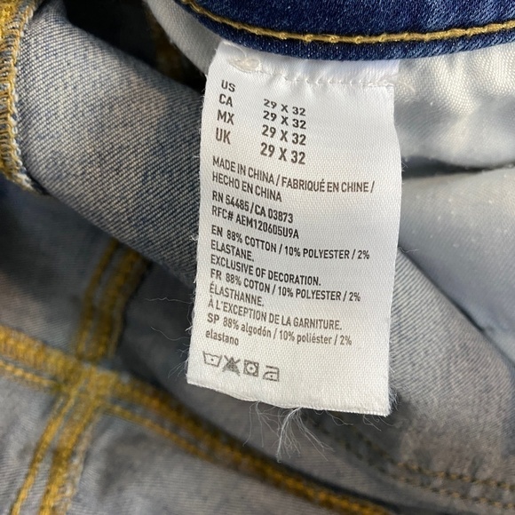 American Eagle Extreme Flex Skinny Jeans Sz 29X32 Light Wash Blue - Picture 10 of 11